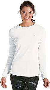 Introducing Coolibar Upf 50 Womens Long Sleeve Swim Shirt Sun Protective Large White Great Product And Fol Long Sleeve Swim Shirt Swim Shirts Kid Swim Suits