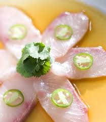 Yellow Tail Sashimi With Jalapeno Food Yellowtail Sashimi Recipe Sashimi Recipe