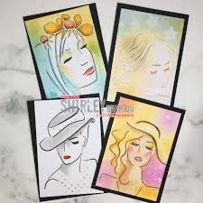 Stamplorations Blog Spotlight Project Shirley S Making Faces Pretty Christmas Cards Making Faces Face Stencils