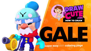 He blasts foes with a wide shot of wind and snow and his super gale blasts a large snow ball wall at his enemies! How To Draw Gale Brawl Stars Super Easy Drawing Tutorial With A Coloring Page Youtube