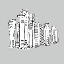 Doha Qatar Famous Architecture Hebstreits Maps And Sketches Famous Architecture Architecture Drawing Architecture Sketch