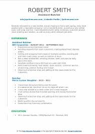No need to use a cv builder: Butcher Resume Samples Qwikresume