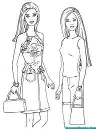 40 aneka gambar barbie untuk diwarnai oleh anak. Mewarnai Gambar Barbie Mewarnai Gambar