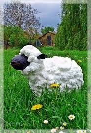 Bauschaum Schafe Bauschaum Deko Schaf Garten Schafe Basteln