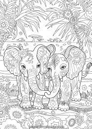 Magical Cute Elephants Coloring Web Page Elephant Coloring Page Animal Coloring Pages Mandala Coloring Pages