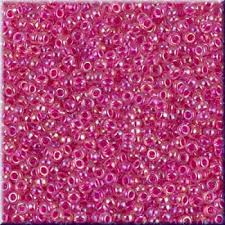 Gummi ring neon & leuchtet 4 stück ca. Basteloase Miyuki Rocailles 11 355 Hot Pink Crystal