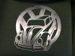 Vw Logo Cnc Plasma Metal Art Volkswagen Bug In A Vw Logo White Metal Art Ideas Of White Metal Art Whi Silver Metal Wall Art Metal Art Black Metal Wall Art