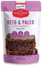 Who knew that such a warm and gooey treat could be vegan and gluten free? Amazon Com Miss Jones Baking Keto Brownie Mix Gluten Free Low Carb No Sugar Added Naturally Sweetened Desserts And Treats Diabetic Atkins Ww And Paleo Friendly Grocery Gourmet Food