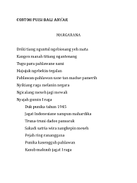 Kosa basa bahasa bali (4) paribasa bali (9) puisi bali purwa (3) Contoh Puisi Bali Anyar