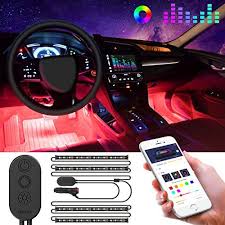 Interior Car Lights Govee Car Led Strip Light Upgrade Two Line Design Waterproof 4pcs 48 Led App Controller L Car Led Lights Strip Lighting Led Strip Lighting