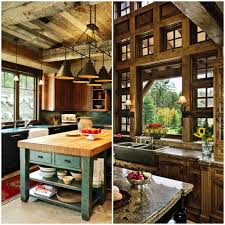 Preciosa mesa de cocina antigua, de madera maciza con patas rectas pintadas de negro. 1001 Ideas De Cocinas Rusticas Calidas Y Con Encanto