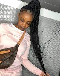 Ponytail Lemonade Braids Issavibe Braids Feedinbraids Stitchbraids Braids Fee Lemonade Braids Hairstyles African Braids Hairstyles Hair Styles
