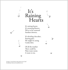Rain poem of the week is broken down into daily poetry activities to help build reading fluency, phonemic . It S Raining Hearts Short Poems For Kids Short Poems About Nature Poetry For Kids