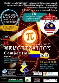 Sekolah menengah kebangsaan agama (p) kangar. Hebahan Pertandingan Menghafal Digit Pi Di Unimap Perlis Pada 28 April 2018 Majalahsains
