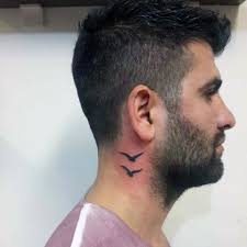 This tattoo is both fierce and gentle. 24 Excellent Small Neck Tattoos For Guys Styleoholic