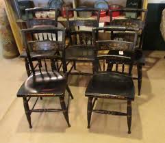 Bucks County Antique Gallery Inc Nichols And Stone Co Hitchcock Chairs Set Of 5 Shopsmall Nicholsandstone Chairs Dinning Dinning Chairs Chair Furniture