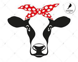 Cow Head Bandana Svg Cow Svg Cow Bandana Svg Farm Svg Heifer Svg Cow Clipart Cow Face Svg For Cricut Eps Dxf Png Pdf S Cow Drawing Cow Clipart Cow Face