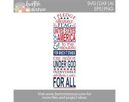 Download Pledge Of Allegiance Cut File Burton Avenue