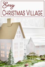 Simple Winter Village Houses With Svg Cut Files And Pdf Templates Heart Filled Spaces