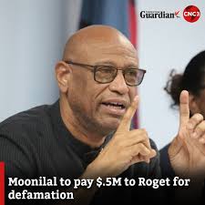 Oropouche East MP Dr Roodal Moonilal has been ordered to pay over $500,000  in compensation to Oilfield Workers' Trade Union (OWTU) president general  Ancel Roget for defamation. For more tap link in