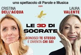 Cristina Dell'Acqua e Laura Valente al Sabato del Villaggio con lo  spettacolo «Le 3D di Socrate» -