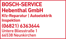 Bosch-Service Hebenthal GmbH Autowerkstatt | Autoreparaturen in ...