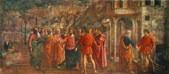 The tribute money is a fresco by the italian early renaissance painter masaccio, located in the brancacci chapel of the basilica of santa maria del carmine, florence. Web Gallery Of Art Searchable Fine Arts Image Database