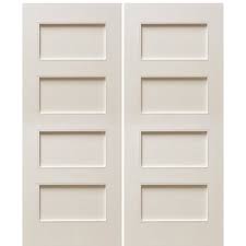 Installing a mastercraft interior double door from menards. Escon Doors Mp6004wp 2 4 Panel Primed White Shaker Style Interior Double Door At Doors4home Com
