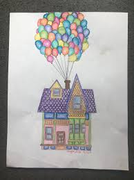 Sketch Drawing Of House From Up Easy Drawings Disney Art Drawings Simple House Drawing