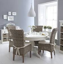 Details About Shabby Chic White Round Dining Table A Wicker Chairs Set In 2020 White Round Dining Table Rattan Dining Chairs Wicker Dining Chairs