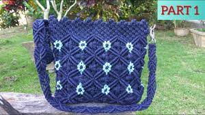 Jenis tas tali kur cantik yang satu ini mengusung desain motif bunga pagar yang cantik. Part 1 Macrame Bag Tas Tali Kur Motif Bunga Melati Dan Cepat Selesai Motifbungan Melati Youtube