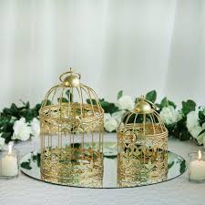 ❤ birdcages serve as graceful table centrepieces. Efavormart 2 Sets Of Small Metallic Gold Bird Cage Wedding Centerpiece Table Party Decor All Occasions 7 9 Tall Buy Online In Albania At Desertcart Productid 61729628