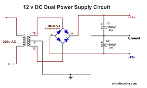 This circuit is thermal overload protected because the current limiter and. Dc Dual Power Supply Circuit Diagram 12v 15v 9v Regulated Dual Power Supply