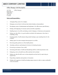 Post on job boards for free. Office Manager Job Description Template