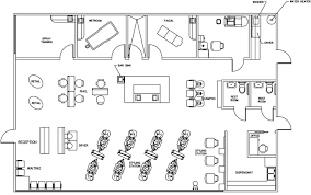 Be aware of the footprint size of each chair, station and shampoo area in your salon. Beauty Salon Floor Plan Design Layout 2385 Square Foot