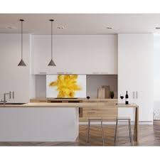 Fond De Hotte Poudre Jaune Verre Et Alu Credence Cuisine Deco Credence Cuisine Cuisines Deco Fond De Hotte Verre