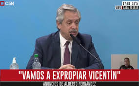 La posición de argentina sobre el conflicto entre israel y palestina respeta la posición de naciones unidas, dijo alberto fernández a infobae antes de partir a un encuentro cerrado con representantes de empresa francesas que invierten en el país. Expropiacion De Vicentin Pense Que Iban A Salir A Festejar Dijo Alberto Fernandez Agroverdad Noticias E Informacion Del Agro