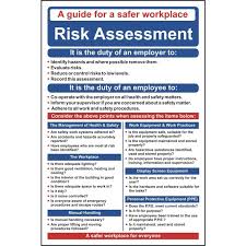Risk Assessment Poster Wall Chart Health And Safety Poster Safety Posters Health And Safety