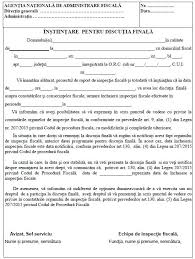 Nota de constatare la fata locului. Proiect Anaf Procedura De Intocmire Avizare Si Aprobare A Raportului De Inspectie Fiscala