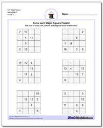 4th grade language arts worksheets. 4x4 Magic Square