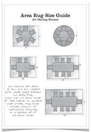 There should be enough room so that when chairs are pulled away from the table, they still have their back legs on it. 50 Amazingly Clever Cheat Sheets To Simplify Home Decorating Projects Area Rug Size Guide Rug Size Guide Area Rug Sizes