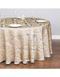 118 In Round Baroque Sheer Tablecloth Gold Table Cloth Round Table Decor Round Table Decor Wedding