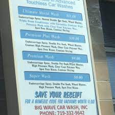The automatic touchless car washes have a specific washing order like most detailers. Big Wave Car Wash 11 Reviews Car Wash 2865 N New Ctr Pt Colorado Springs Co Phone Number