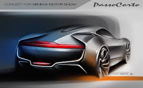Project Hyundai Passocorto Sketch Rear View Marco Gianotti Car Design Sketch Concept Car Sketch Automotive Design