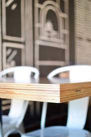 Use up scrap wood—and your free afternoon—building a simple tabletop from 2x4 lumber. Diy Stacked Plywood Tables Vintage Revivals