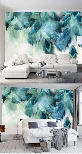 Wasserfeste Vliesstoffe Weiche Pfauenfedern Umweltfreundliche 3d Wandbilder Tapeten 3dwa Wandmalereien Schlafzimmer Bemalte Wande Wandbild Wand
