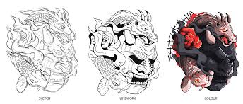 The japanese people today are known to wear surgical masks in public mempo is known as samurai mask, used both to protect warriors'. Japanese Samurai Mask Illustration On Behance