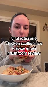 Costco Rotisserie Chicken Scallion Rice & Enoki Mushroom Review