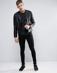 Discover Fashion Online Tight Jeans Men Mens Leather Clothing Asos Leather Jacket