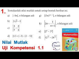 Uji Kompetensi 1 1 No 1 Kelas 10 Sma Smk Persamaan Nilai Mutlak Paket Matematika 2017 Halaman 25 26 Youtube